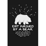 EXIT PURSUED BY A BEAR: NOTEBOOK: FUNNY BLANK LINED JOURNAL