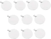 10Pcs Blank Titanium Steel Tags Pendants for Engraving Durable Style Blank Tags for Stamping for Custom Dog Id Keychains Necklaces