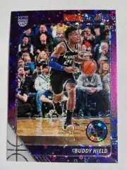 2019-2020 Panini NBA Hoops Premium Stock Buddy Hield Purple Disco Kings