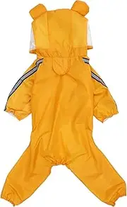 Pet Raincoat Ponchos Dog Coat Waterproof Cooling Small Dog Waterproof Coat Coats Wet Outdoor Breed Leash Car Cooler Reflective Raincoat for Pets Dog Cone Vests Hat Bee Cloth Yellow