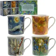 Artists Mugs Set of 4 Vincent Van Gogh, Gibson Gifts 26447