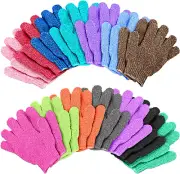 14 Pairs Exfoliating Gloves Body Scrub Bath Gloves Exfoliator Body Wash Glove fo