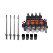 11 GPM 4 Spool Double Acting Hydraulic Monoblock Control Valve +Conversion Plug
