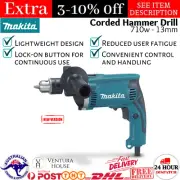 New Makita HP1630K 240V 13mm 710W Hammer Drill Corded Dual Mode Keyed Chuck Tool