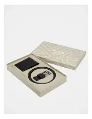 [Blaq] Wallet and Belt Gift Set Black