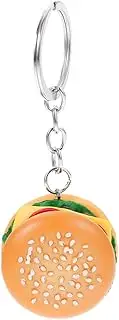[WRITWAA] 3pcs Hamburger Keychain Cartoon Hamburger Charms Hamburger Keyring Cute Hamburger Charm DIY Keychain Hamburger Shape Charm Cartoon Keychain Fashion Keychain Hamburger Cartoon Charm