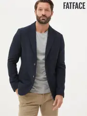 FatFace Blue Navy Witley Wool Blazer (E50614) | $254