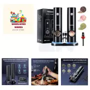 Electric Salt and Pepper Grinder Set Gifts for Women Grilling Men White Eleph...