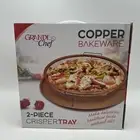 Grande Chef Copper 2-pc Mesh Baking Tray Non-Stick Round Pan Crisping Basket 11"