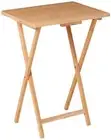 Mainstays Indoor Single Folding TV Tray Table - Natural L 19 x W 15 x H 26 inch