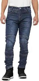 Enigma 25-008 EN-008 Tempest Jeans for Motorcycles, for Spring, Summer and Autumn, CE Level 2 Protector, Everyday Feel, Deep Indigo M