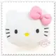 ♥小花花日本精品♥ Hello Kitty 頭型抱枕 大臉 粉色蝴蝶結 靠枕 睡枕 柔軟 舒適 12323807