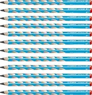 STABILO Ergonomic Graphite Pencil - STABILO EASYgraph - Right-Handed - Pack of 12 - Blue - HB
