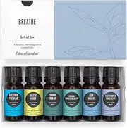 Edens Garden Breathe Essential Oil 6 Set, Best 100% Pure Aromatherapy Respiratory Kit (for Diffuser & Therapeutic Use), 10 ml