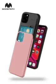 iPhone 14 Pro Plus Max Goospery Silicone Slim Protective Card Slot Slide Case
