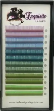 Pastel Cool Color Silk Lashes C Curl .15mm Eyelash Extensions