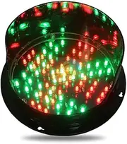 Strobe Light, DC12V, DC24V, 200mm(8 inch) Red Cross Green Arrow Traffic Light, PC Waterproof LED Traffic Light for Garage, Road, Marina, Decoration and so on.(Model 200 24V)