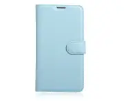 For Samsung Galaxy A5 2017 Light Blue Premium Leather Wallet Case Cover