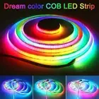 12V 24V RGB Addressable COB LED Strip RGBIC LED Strip Light WS2811 Pixel Strip