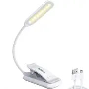 Rechargeable Clip On Book Reading Light for Night Bed Flexible Bedtime Lamp
