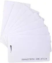 11pcs Fongwah 125KHz Proximity Card, Compatible with EM4100, 1.8mm Thick, for Access Control and Hotel Card