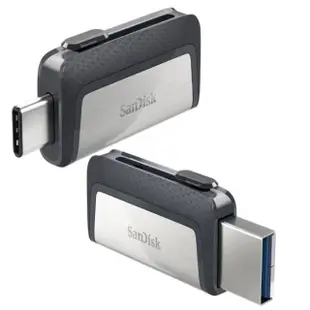 【SanDisk 晟碟】[全新版] 256GB Ultra Dual USB3.1 Type-C OTG(伸縮埠 雙用隨身碟 原廠5年保固)