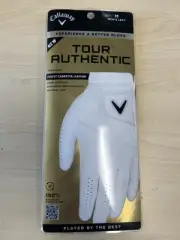 New Callaway Tour Authentic Golf Gloves, M Left Hand (For Right Handed Player)