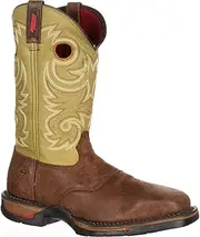 [ROCKY] Men's Long Range Square Steel Toe Work Boot,Guacamole,9 W US