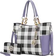 MKF Crossbody Bag for Women Set Handbag Wallet Purse - Top-Handle Tote - Removable Shoulder Strap Vegan Leather