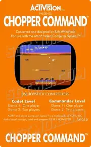 Atari 2600 Replacement Label - Chopper Command