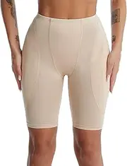 [Homgro] Women's Hip Pads Mid Waist Shaper Shorts Shapewear Thighh Padding Mid Thigh Elastic Waist Spring