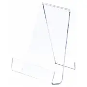 Plymor Clear Acrylic Book Easel w/1.375" Ledge With Lip, 6" W x 5.5" D x 7.25" H