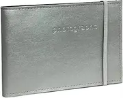 Profile Australia Citi Leather Silver Photo Album | Photo Wallet | 52 4x6in (10x15cm) Photos | Acid Free