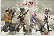 Gorillaz Poster Vintage Virtual Band Music Cover Poster Canvas Painting Wall Art Picture Home Decor Print For Bedroom Living Room Dorm Study Bar Office 12x18inch(30x45cm)