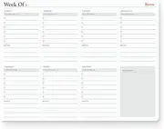 Notsu Weekly Planner Pad | Undated 50 8.5-inch by 11-inch Pages