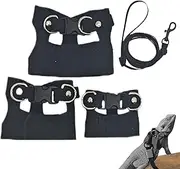 Reptile Cable Harness, Soft Adjustable Pet Harness with Traction Rope, Small Animal Training Walking Vest, 3 x Straps for Walking, Outdoors, Outdoors