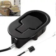 Recliner Replacement Parts - Universal Black Metal Pull Recliner Handle With Cable - Fits Rele Ashley And Major Recliner Brands Couch Style Pull Chair