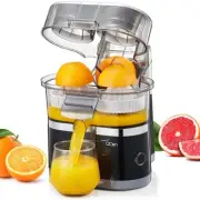 Electric Citrus Juicer, Automatic Dual Orange and Lemon Squeezer with Built-I...
