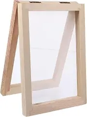 Operitacx 2pcs Elegant Beige DIY Frame Wooden Mould and Deckle Frame for Artistic Printing Easy Clean