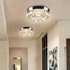 Mini Chandelier LED Crystal Ceiling Light 2 Layers round Flush Mount Ceiling Lig