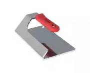 Winco SWS-74 2 Lb Stainless Steel Steak Weight w/ Red Silicone Handle