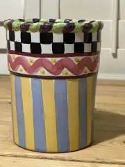 Mackenzie Childs Piccadilly Ceramic Utensil Holder