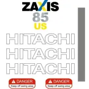 Decal Sticker Set Hitachi ZX85US-3 Digger Excavator Decal Set