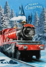 HARRY POTTER FANS! HOGWARTS EXPRESS TRAIN POP-UP HALLMARK CHRISTMAS CARD NEW (2)