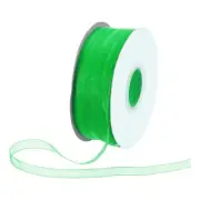 100 Yards 1/4 Inch Green Chiffon Ribbon Sheer Organza Ribbon