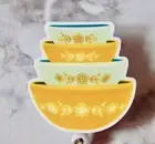 Butterfly Gold Nesting Bowls Inspired by Pyrex Vintage Badge Reel ID Holder