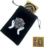 Tarot Bags and Pouches - Flannel Tarot Deck Holder Reusable Jewelry Pouch Drawstrings Tarot Card Case | Tarot Card Pouch Portable Bundle Pocket Tarot Bags for Kids Adults