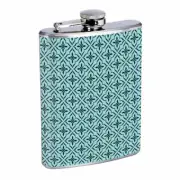 Popular Retro Patterns D3 Flask 8oz Stainless Steel Hip Drinking Whiskey