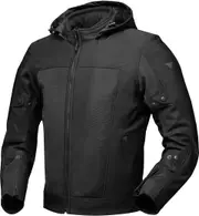 Modeka Davey Air, zip hoodie waterproof , color: Black , size: S