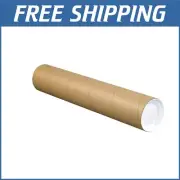 Economical 4" x 36" Mailing Tubes with Secure Caps - Pack of 15 Kraft Material